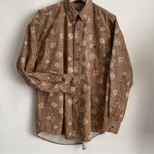 Vintage Chaps Ralph Lauren Men’s Lrg Shirt – Floral Medallion Western Y2K Style